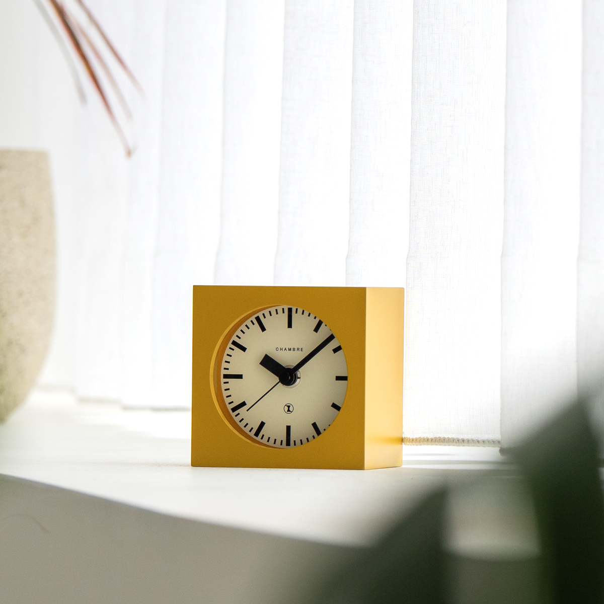 Chambre BLOCK DESK CLOCK 置き時計 MUSTARD