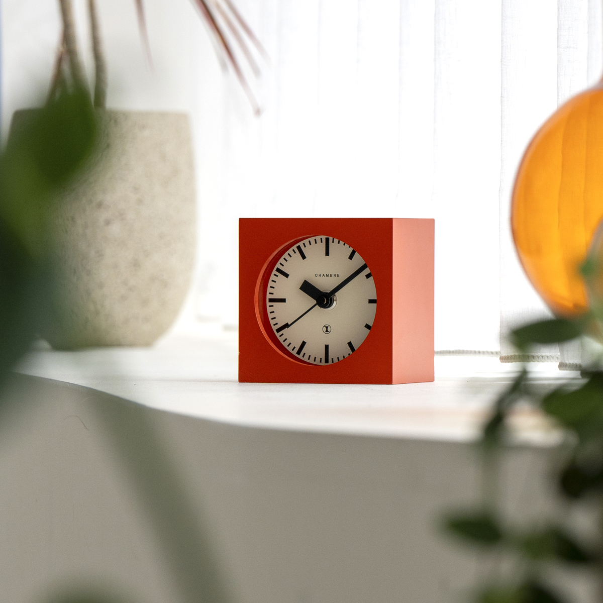 Chambre BLOCK DESK CLOCK 置き時計 RED