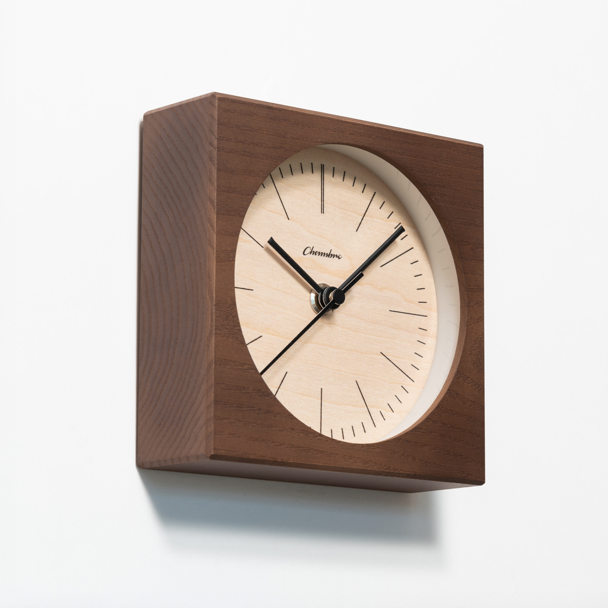 Chambre LINE DESK CLOCK 置き時計 DARK BROWN