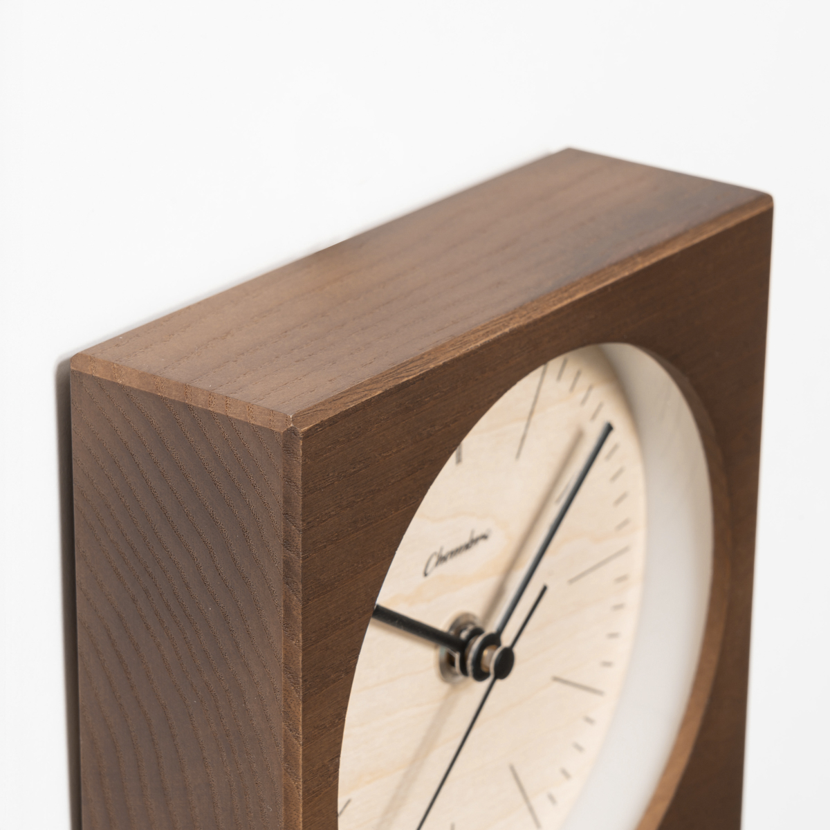 Chambre LINE DESK CLOCK 置き時計 DARK BROWN