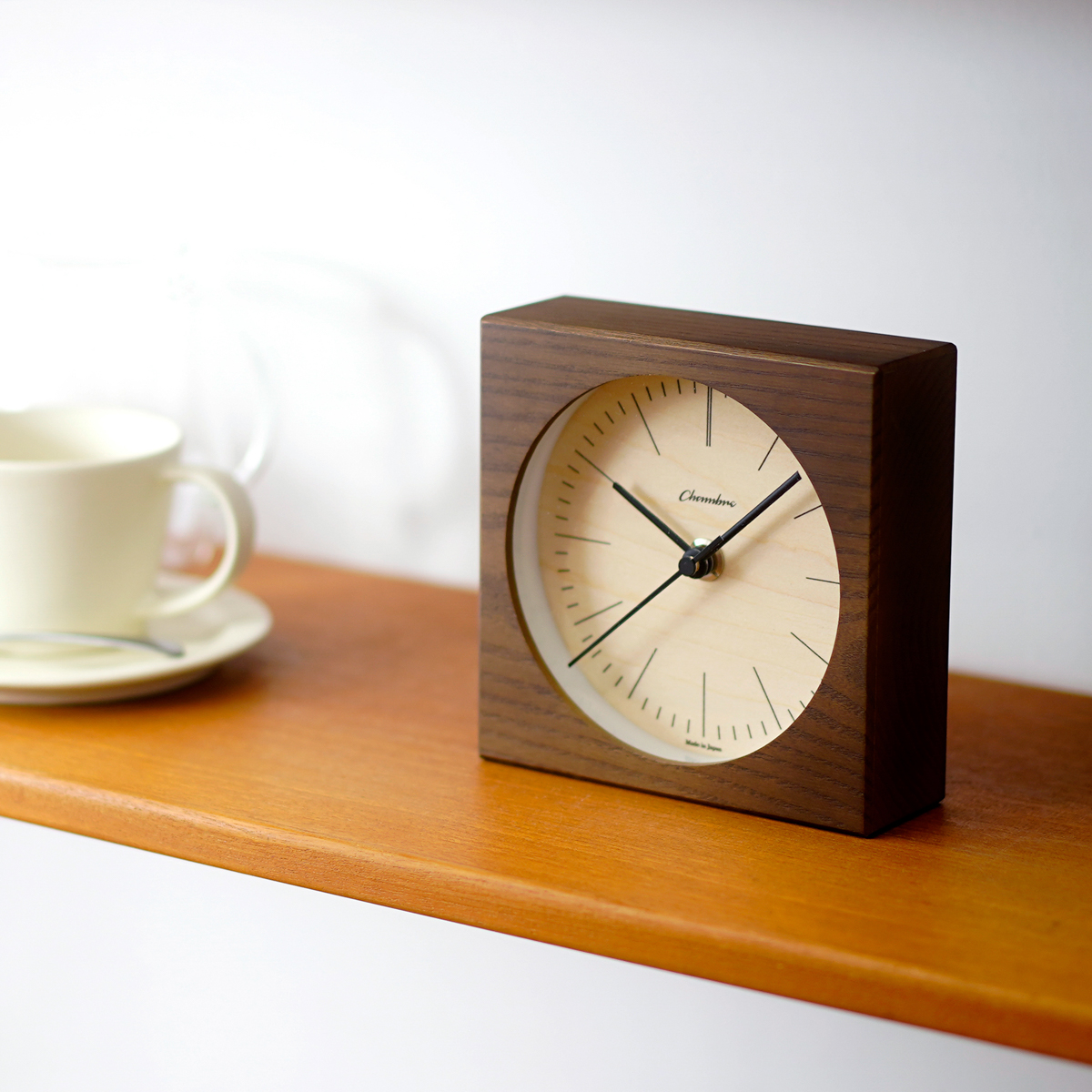 Chambre LINE DESK CLOCK 置き時計 DARK BROWN