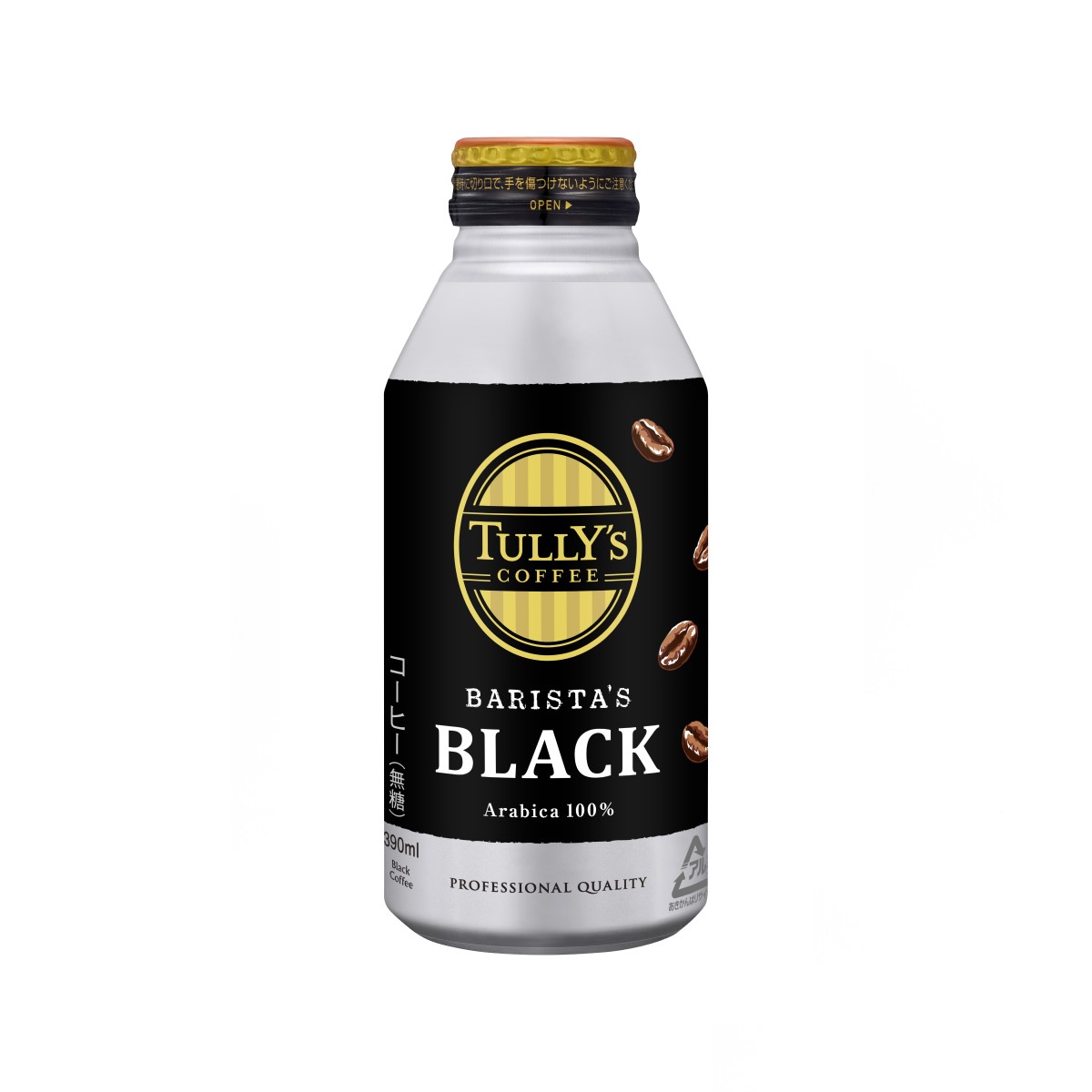 【アウトレット】TULLY’S COFFEE BARISTA’S BLACK390ml×６本240731