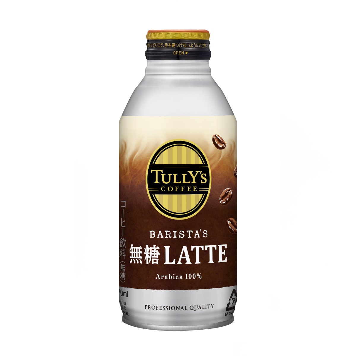 【アウトレット】TULLY’S COFFEE BARISTA’S 無糖LATTE370ml×６本240731