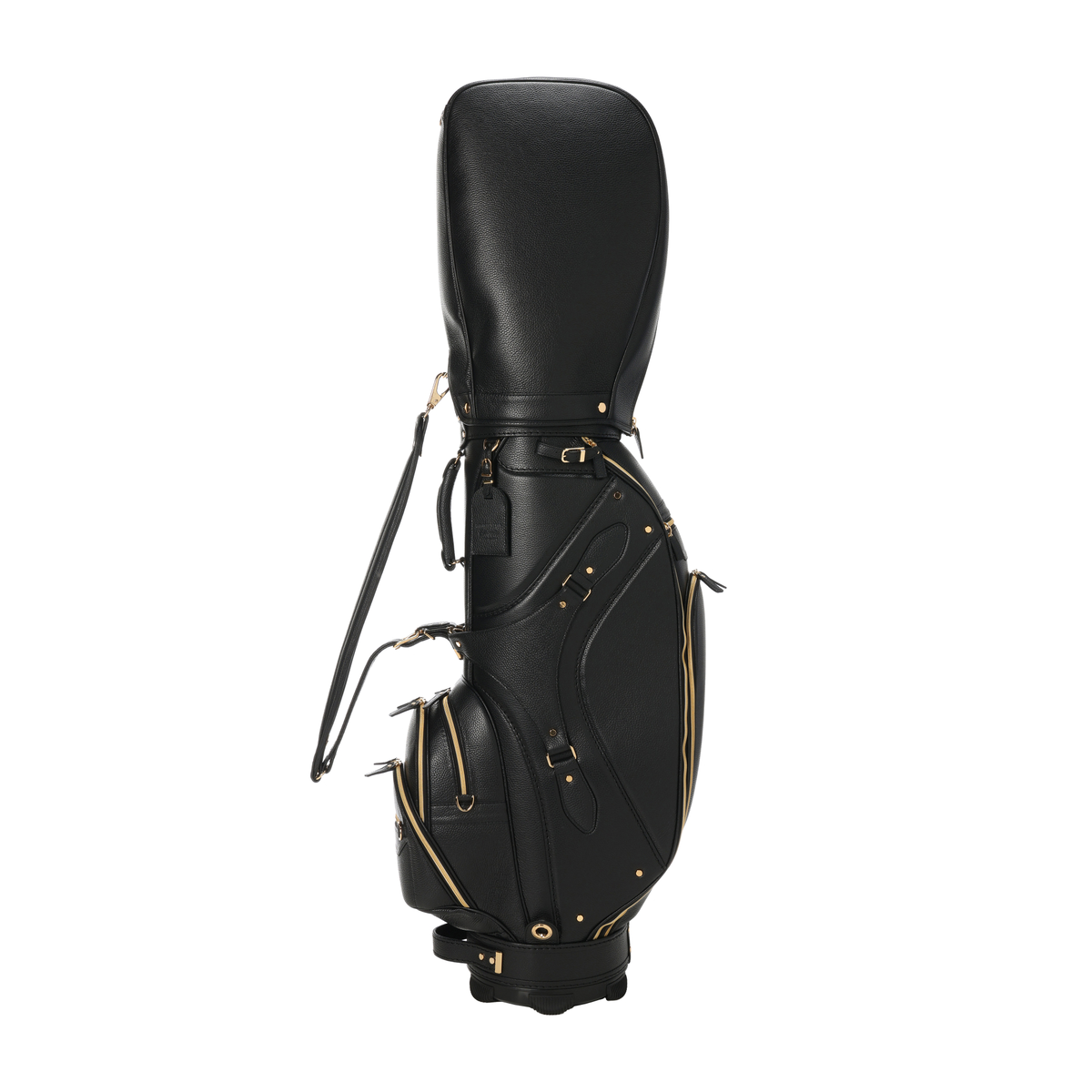 フルハンドメイド イタリアンレザークラシックキャディバッグ ブラック