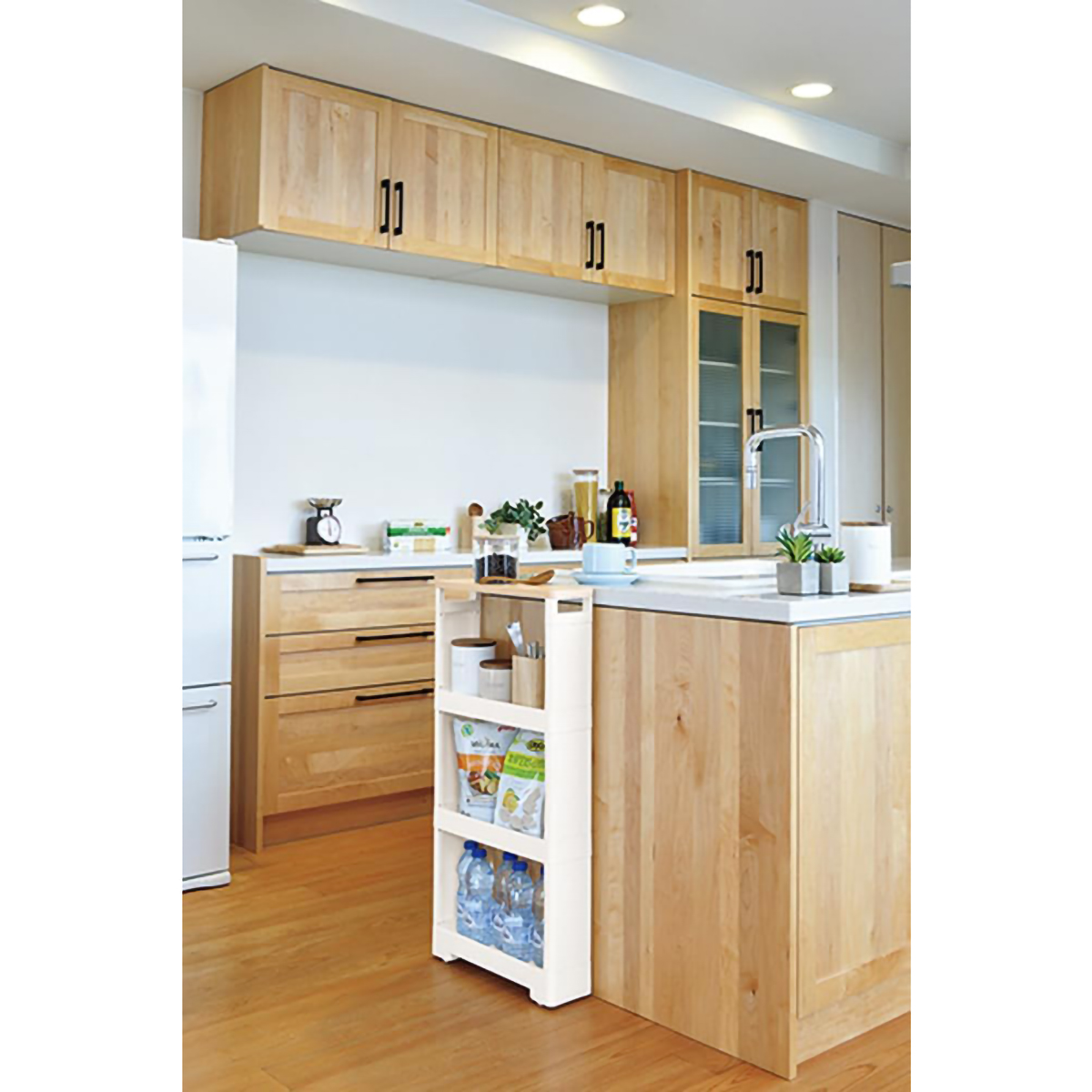 リセスタイル スーパースリムラック ウッド4段