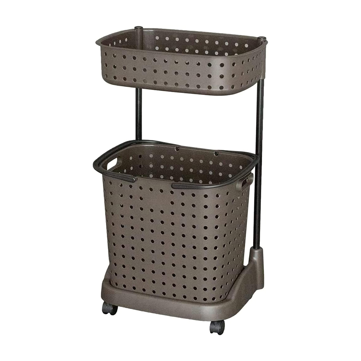 レクエア ランドリーバスケット 2段