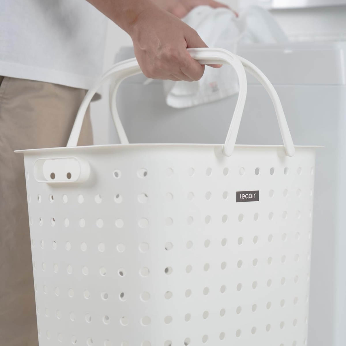 レクエア ランドリーバスケット 3段