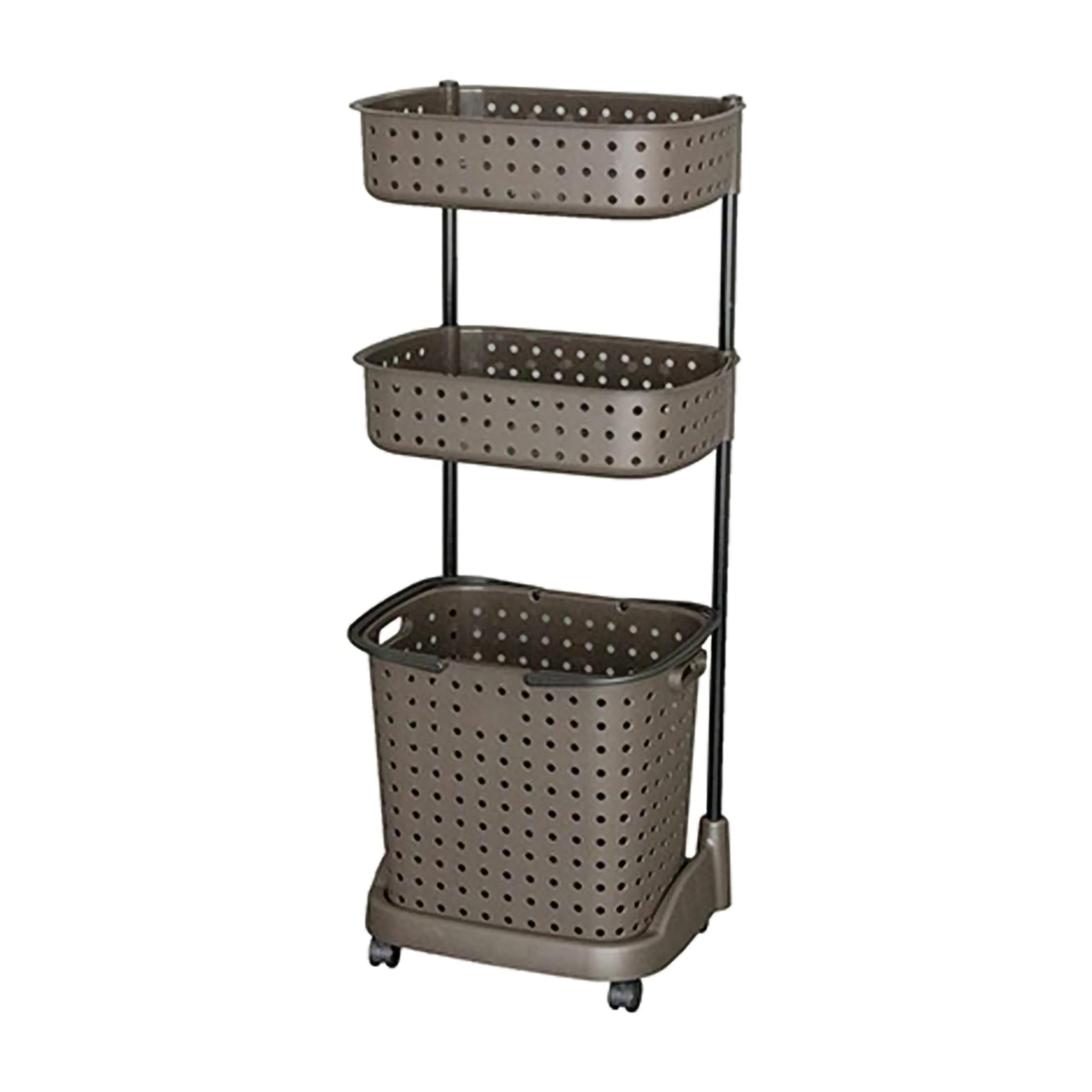 レクエア ランドリーバスケット 3段