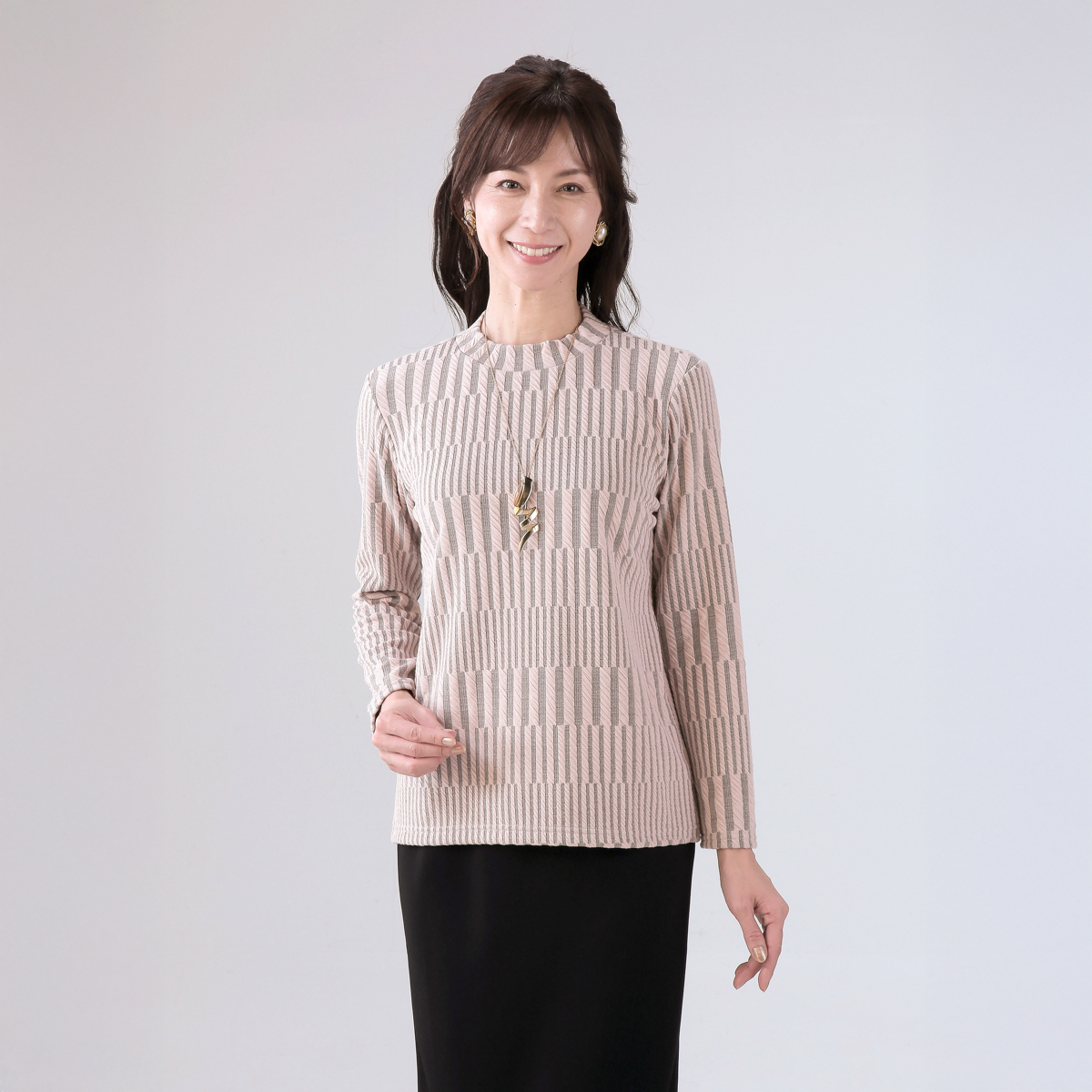 ふくれジャカードプルオーバー