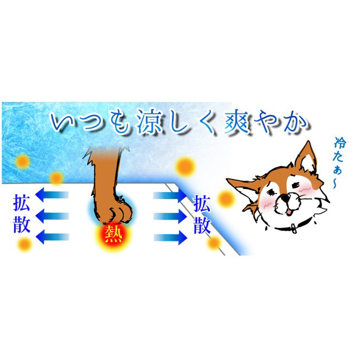 ペット用クールマット 足跡柄