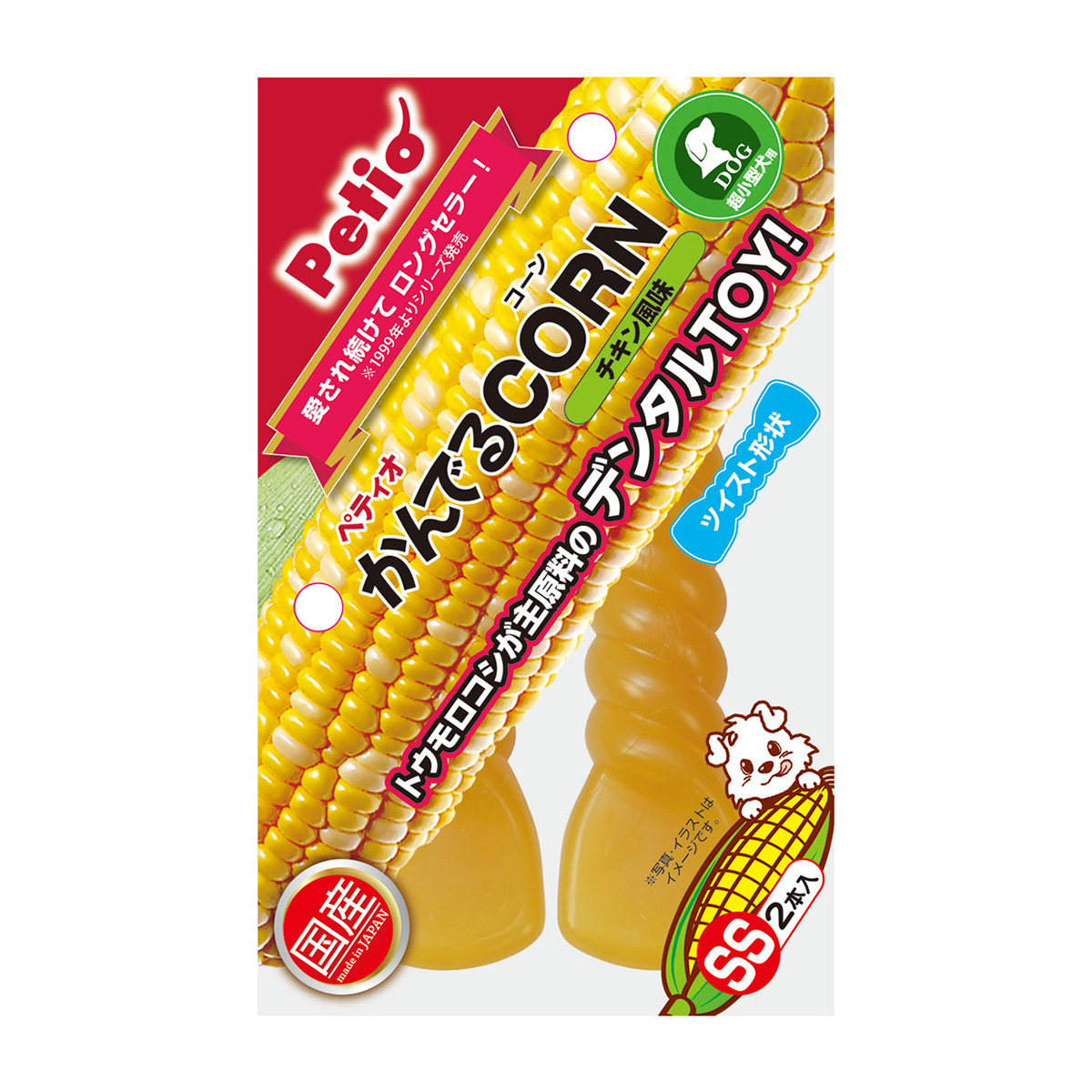 【ペット】かんでるＣＯＲＮツイストチキン風味SS