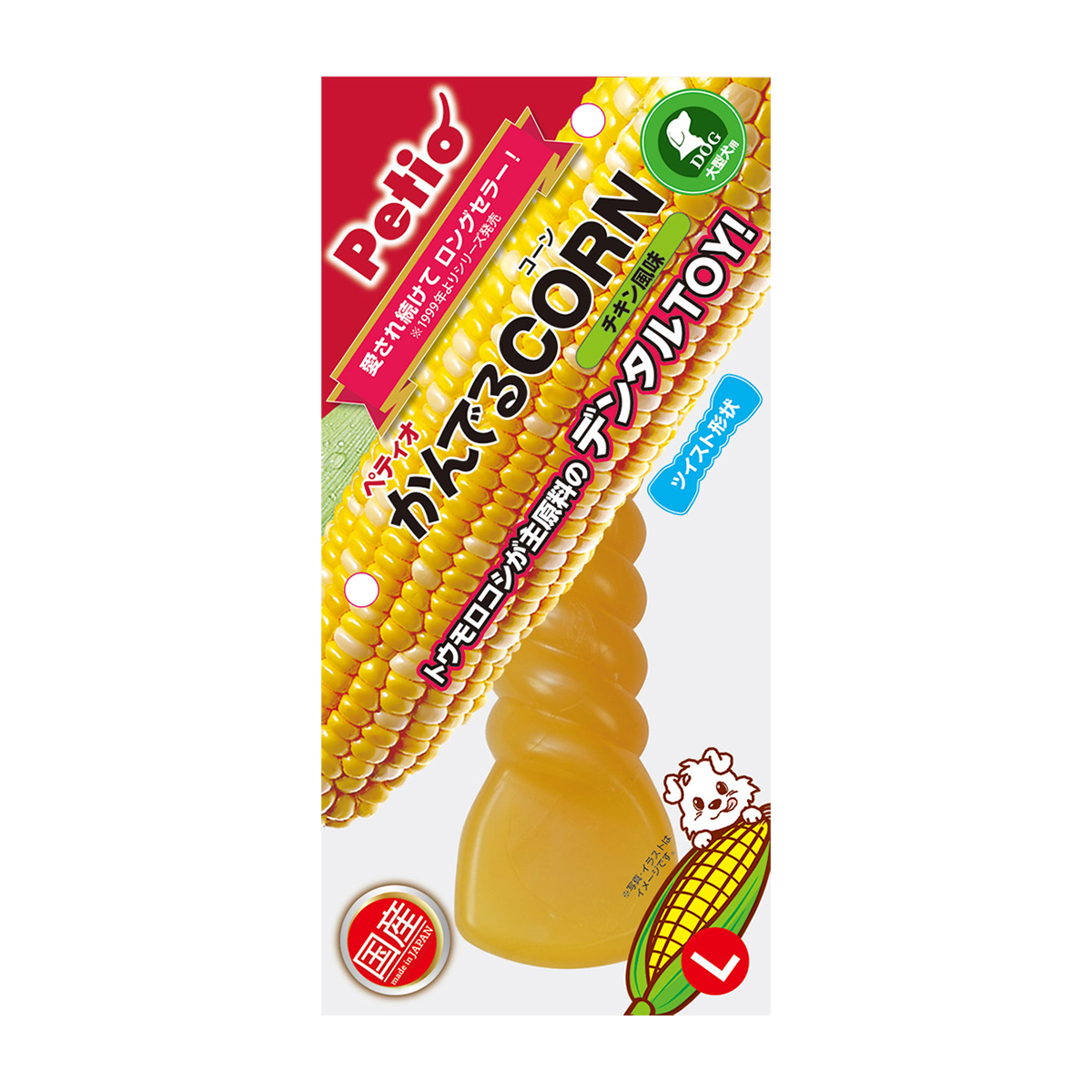 【ペット】かんでるＣＯＲＮツイストチキン風味L