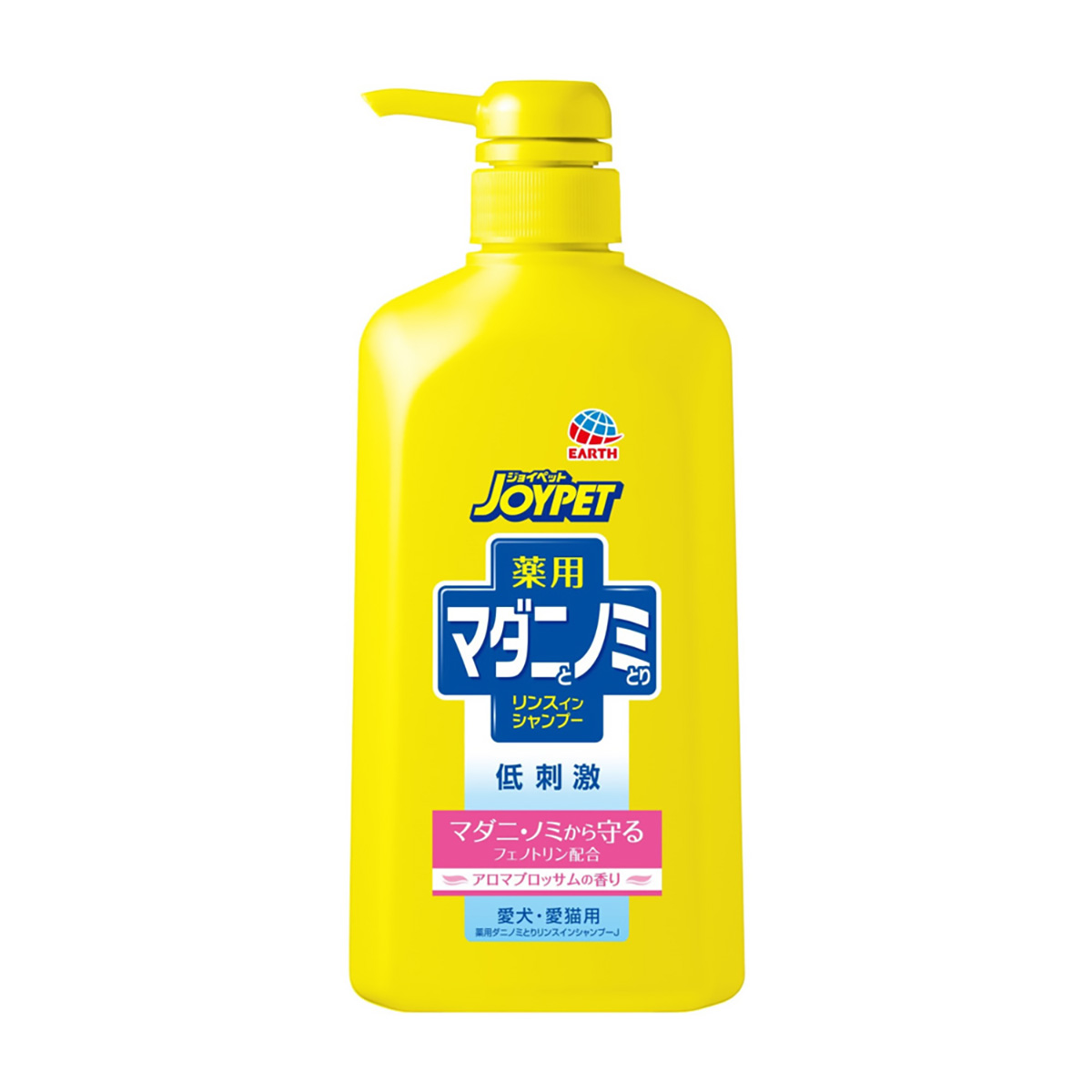 【ペット】ジョイペット　薬用マダニとノミとりシャンプーアロマブロッサムポンプ　６００ｍｌ