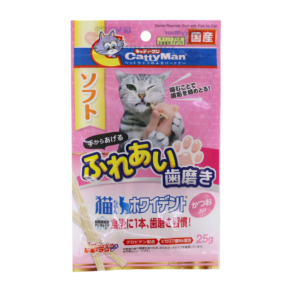 ペット】猫ちゃんホワイデント かつお入り 25g 260630 | かぜ