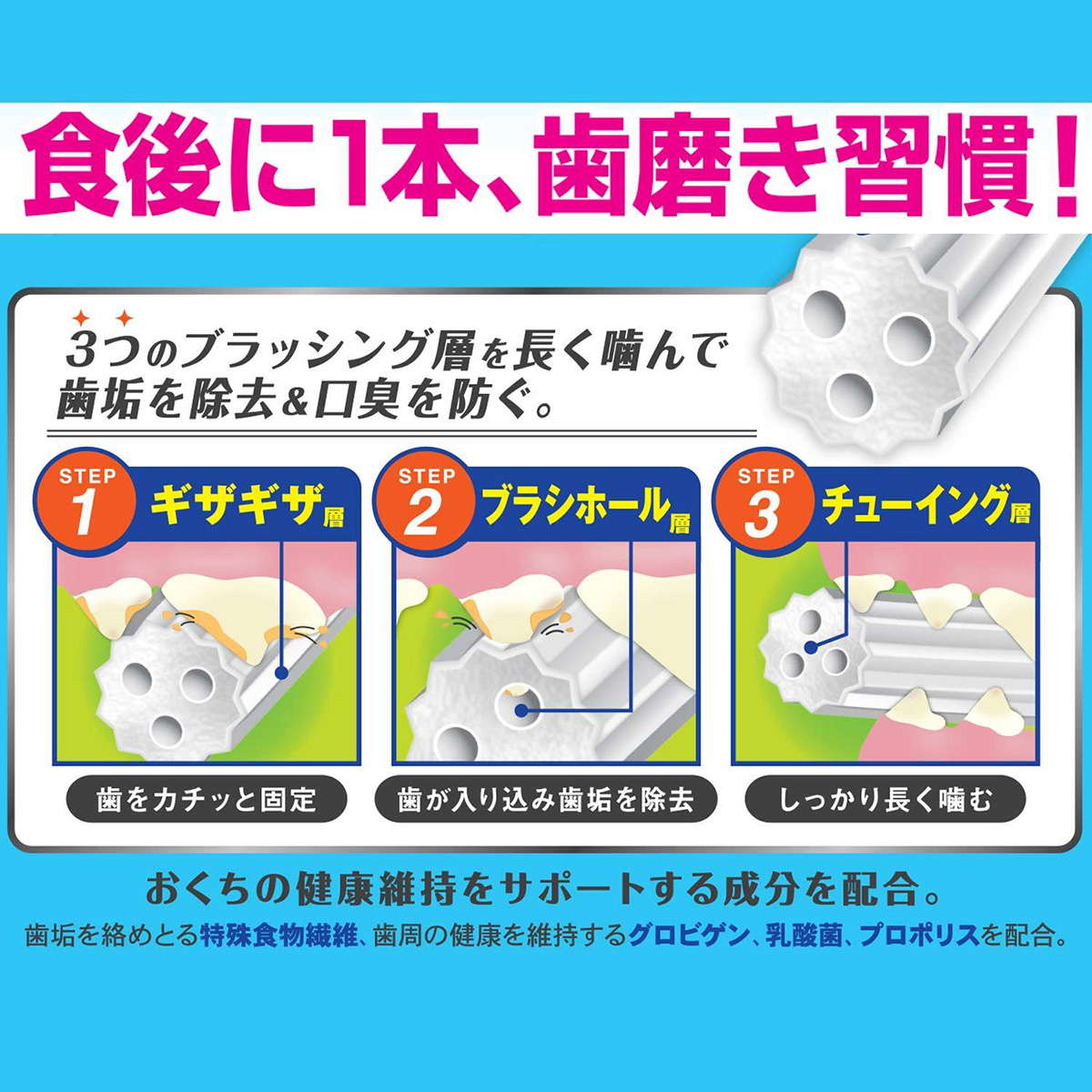 【ペット】ホワイデント　長持ち歯みがき　ギザ棒ガムＳ　２１本 260731