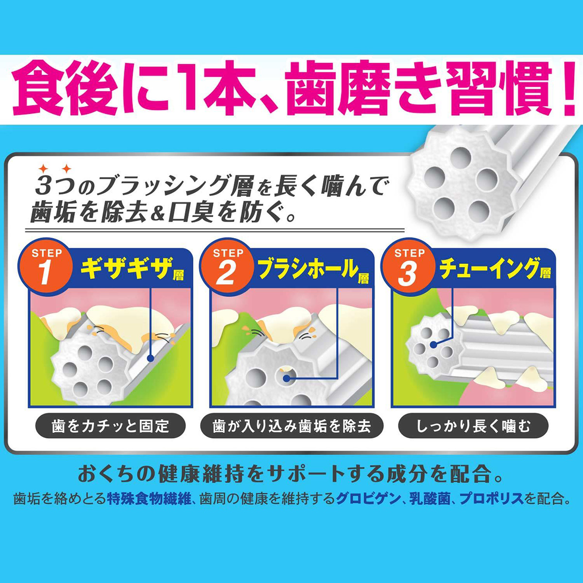 【ペット】ホワイデント　長持ち歯みがき　ギザ棒ガムＬ　１３本 260831