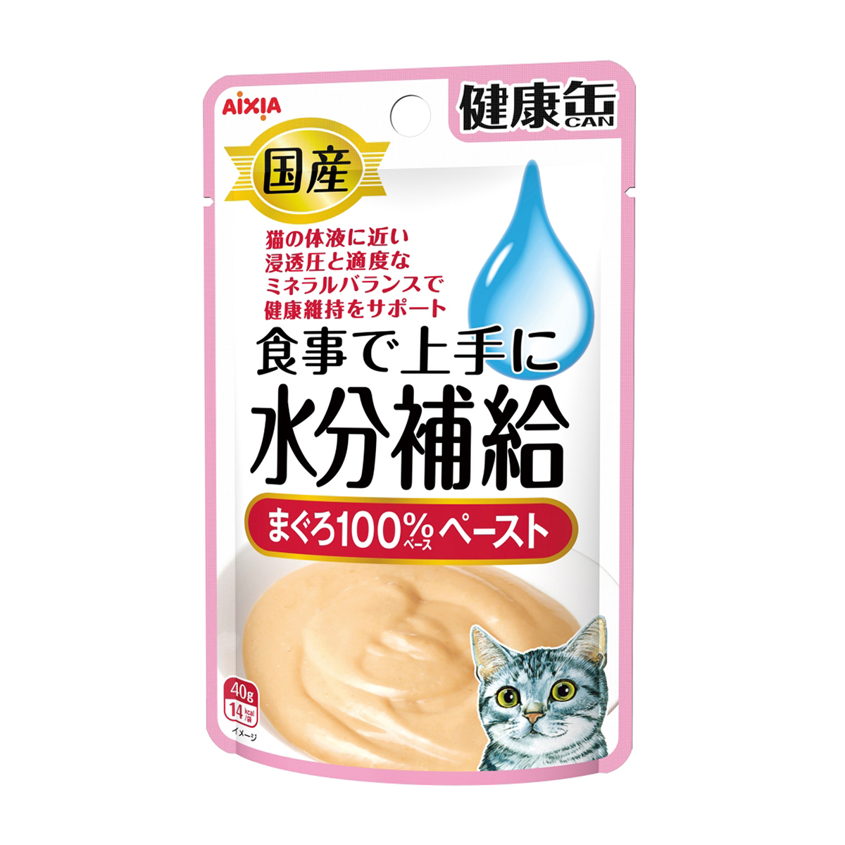 【ペット】国産健康缶パウチ　水分補給まぐろペースト　４０ｇ