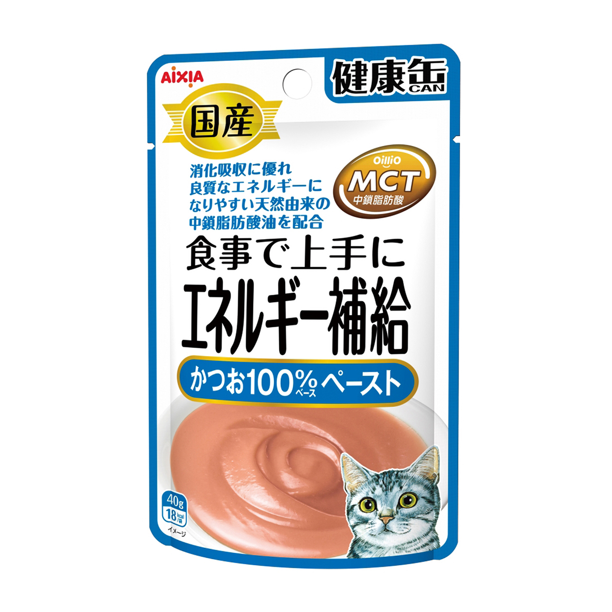 【アウトレット】【ペット】国産健康缶パウチ　エネルギー補給かつおペースト　４０ｇ 260701