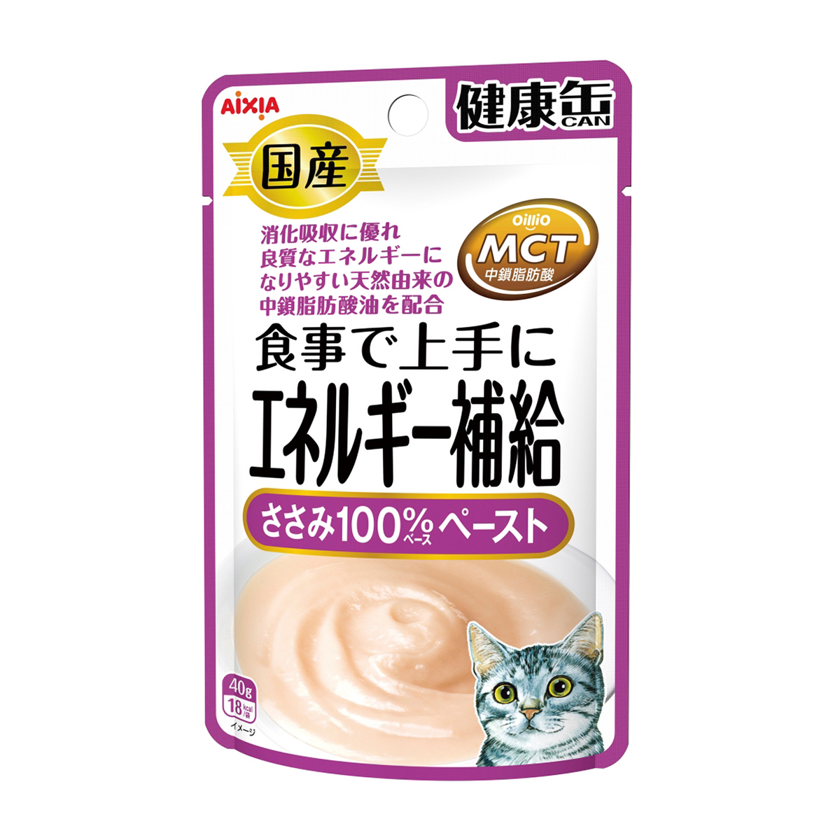 【ペット】国産健康缶パウチ　エネルギー補給ささみペースト　４０ｇ