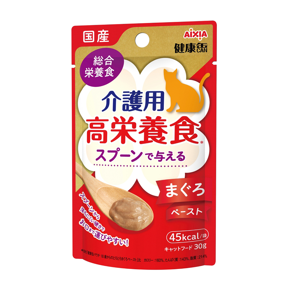 【ペット】国産健康缶パウチ　介護用高栄養食スプーンで与えるまぐろペースト　３０ｇ