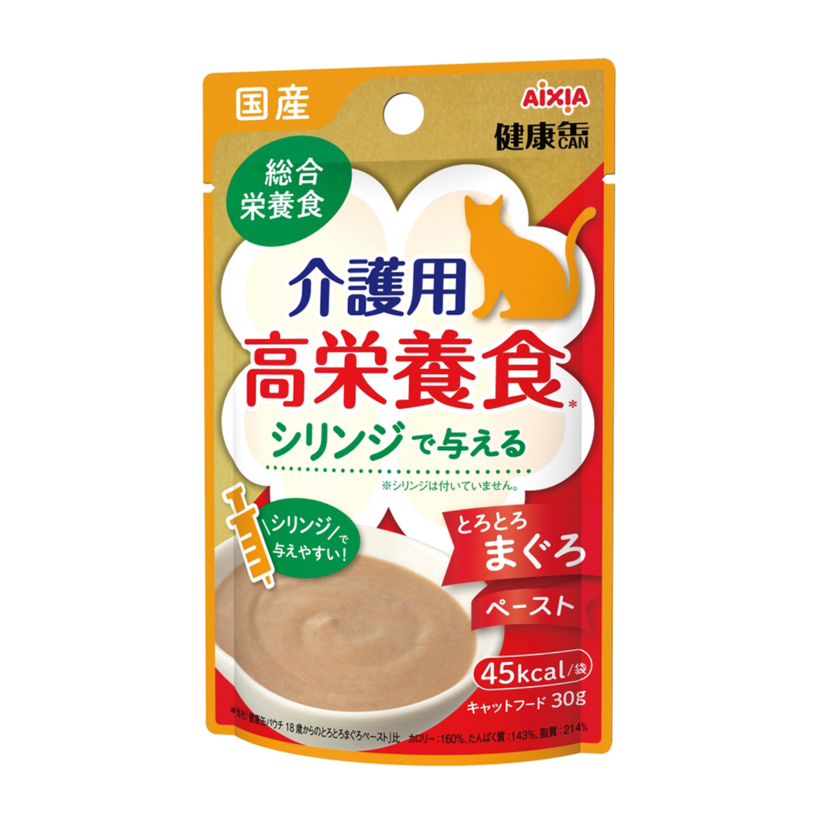 【ペット】国産健康缶パウチ　介護用高栄養食シリンジで与えるとろとろまぐろペースト　３０ｇ