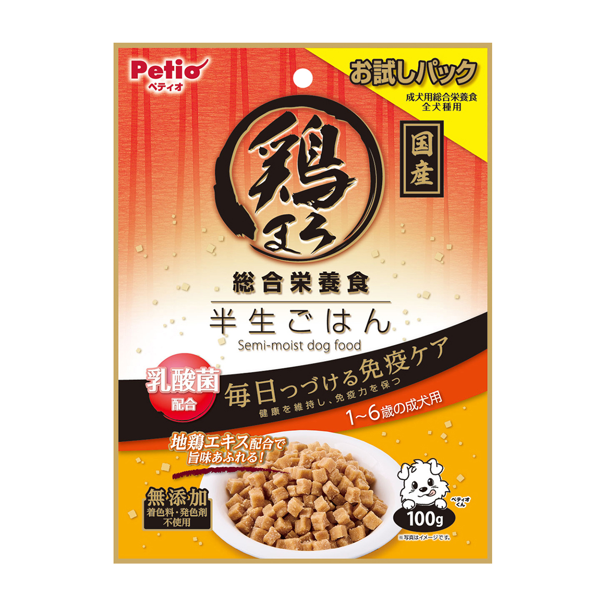 【ペット】鶏まろ　総合栄養食　半生ごはん　１‐６歳の成犬用　１００ｇ