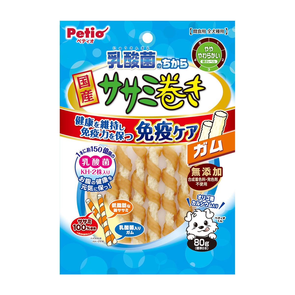 【ペット】乳酸菌のちから　ササミ巻き　８０ｇ