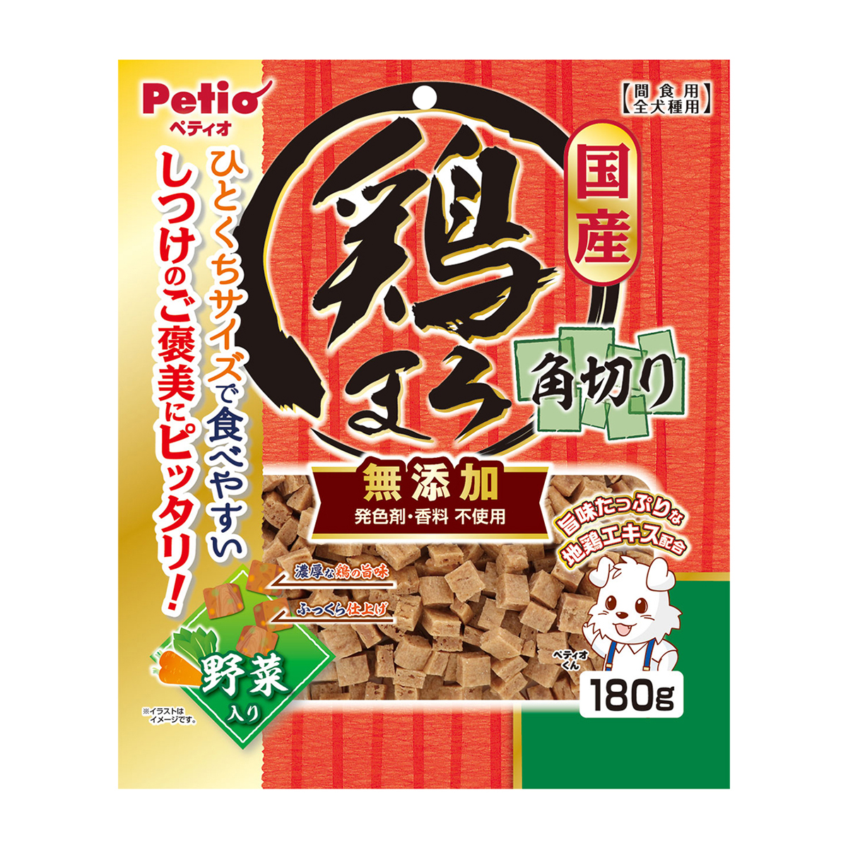 【ペット】鶏まろ　無添加　角切り　野菜入り　１８０ｇ