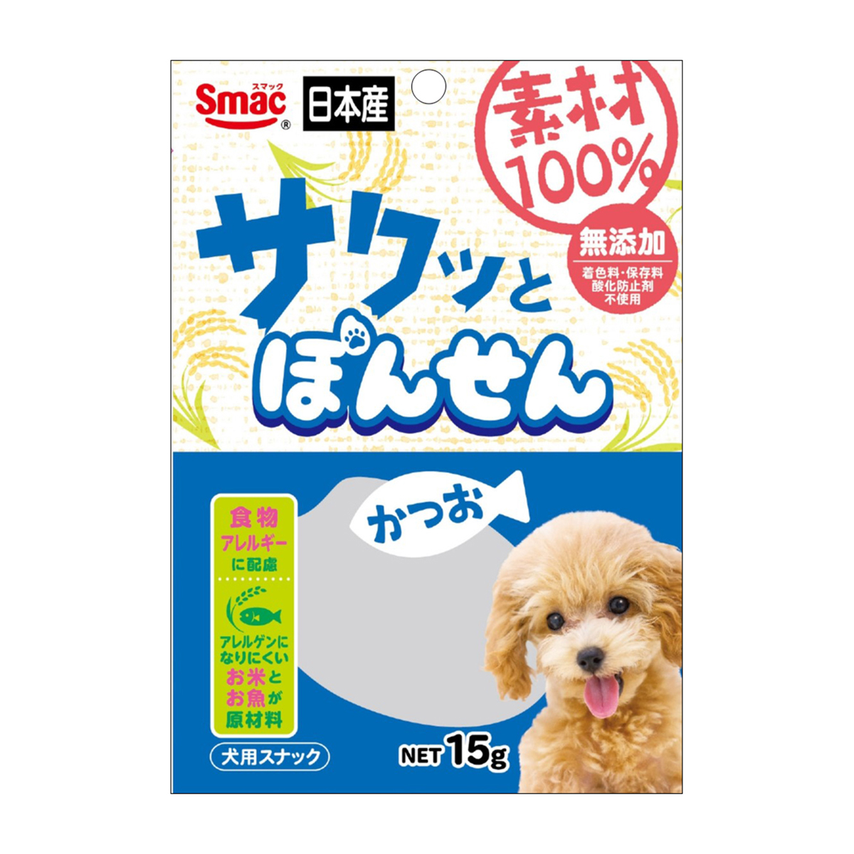 【アウトレット】【ペット】素材１００％　ぽんせん　かつお　１５ｇ 260228