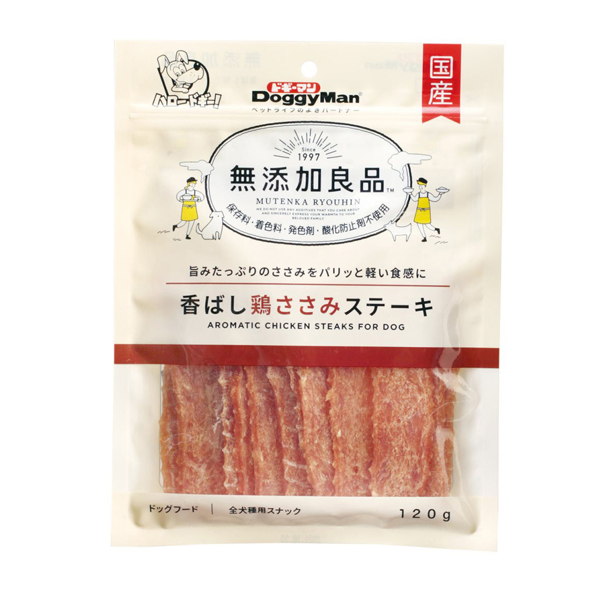 【ペット】無添加良品　香ばし鶏ささみステーキ　１２０ｇ