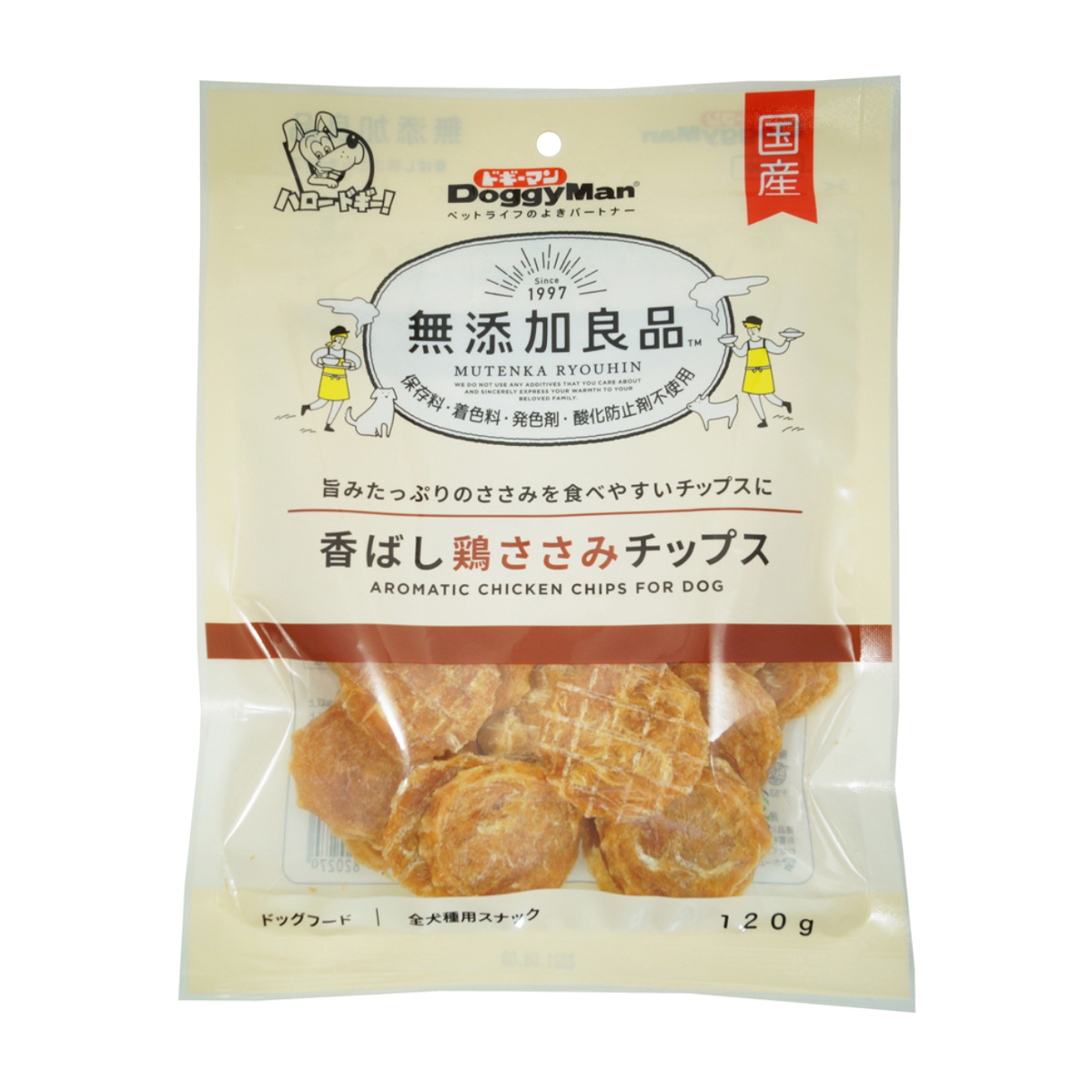【ペット】無添加良品　香ばし鶏ささみチップス　１２０ｇ 260630