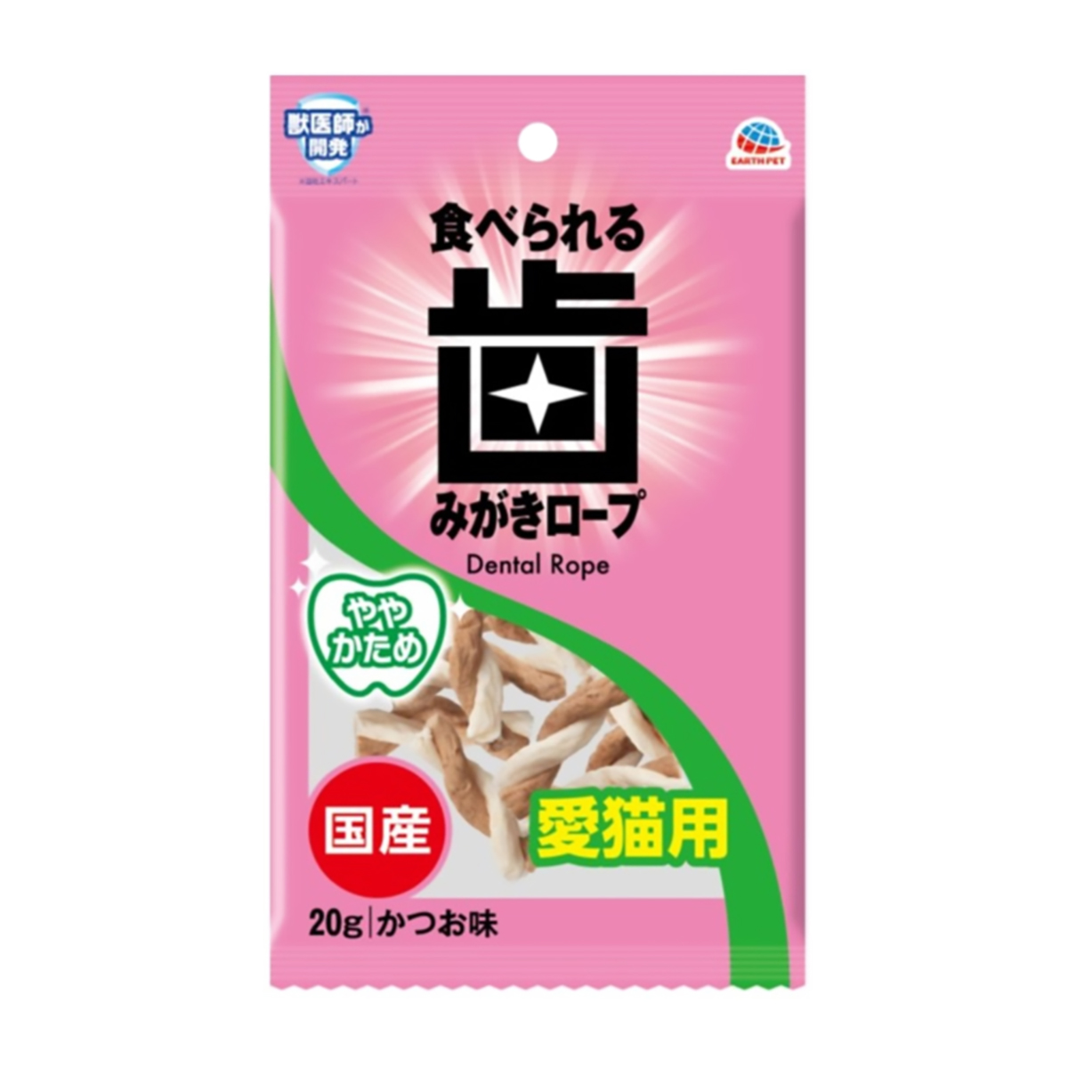 【ペット】食べられる歯みがきロープ愛猫用ややかため　２０ｇ