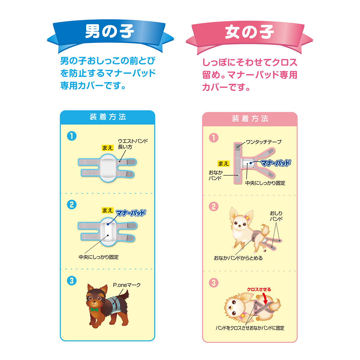 【ペット】女の子用マナーホルダーＡｃｔｉｖｅ　ＳＳ　