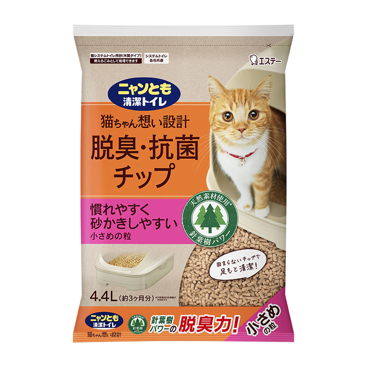 【ペット】ニャンとも清潔トイレ　脱臭・抗菌チップ　小さめの粒　４．４Ｌ
