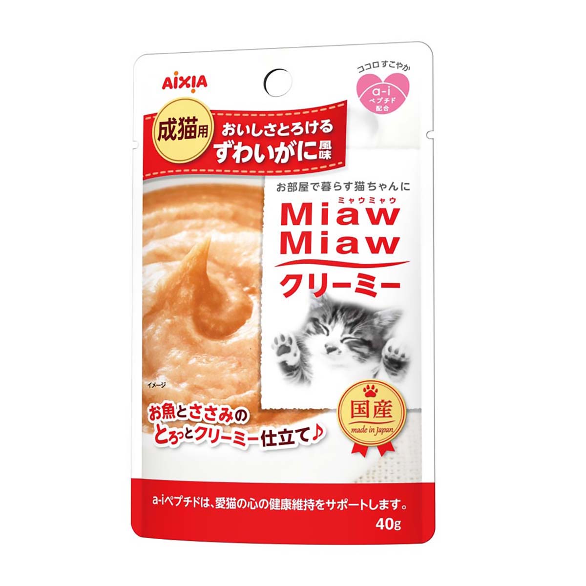 【ペット】ＭｉａｗＭｉａｗクリーミー　ずわいがに風味　４０ｇ