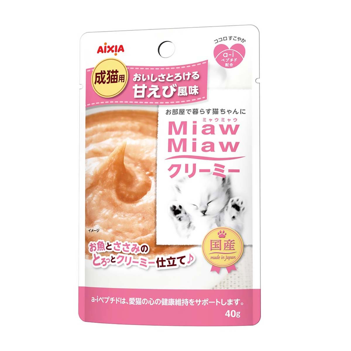 【ペット】ＭｉａｗＭｉａｗクリーミー　甘えび風味　４０ｇ