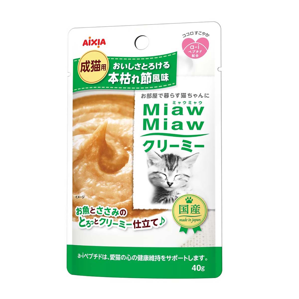 【ペット】ＭｉａｗＭｉａｗクリーミー　本枯節風味　４０ｇ