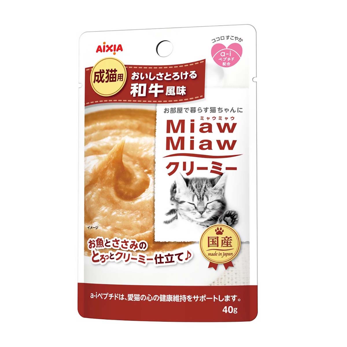 【ペット】ＭｉａｗＭｉａｗクリーミー　和牛風味　４０ｇ
