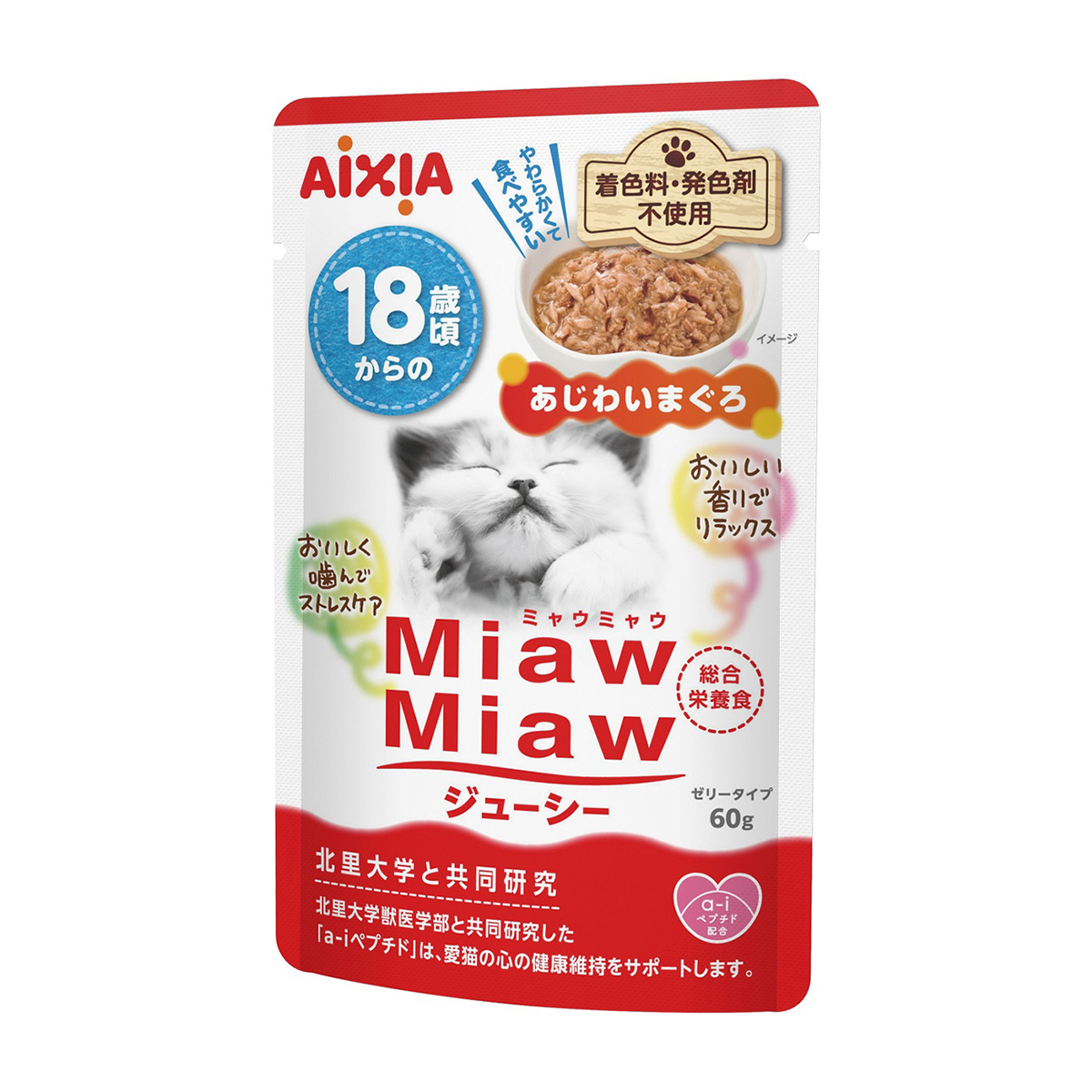 【ペット】ＭｉａｗＭｉａｗジューシー　１８歳頃からのあじわいまぐろ　６０ｇ