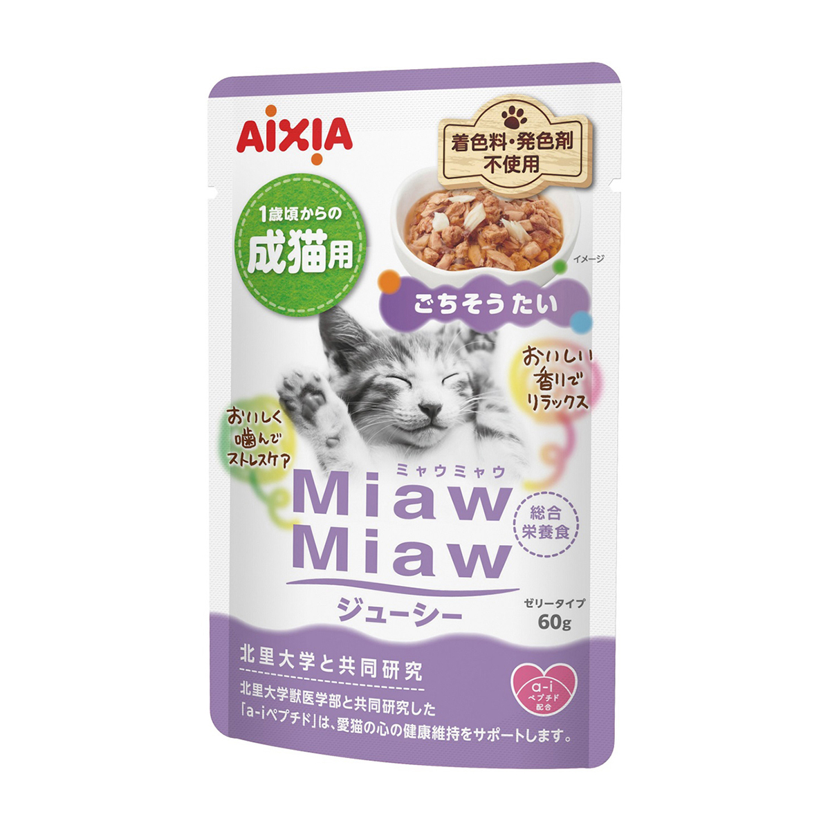 【ペット】ＭｉａｗＭｉａｗジューシー　ごちそうたい　６０ｇ