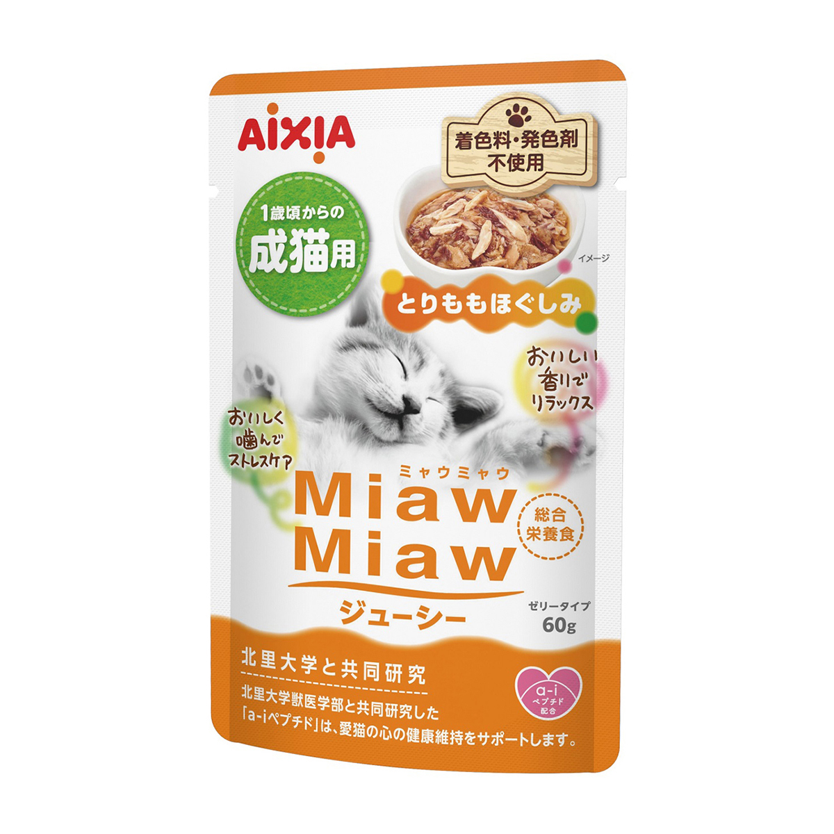 【ペット】ＭｉａｗＭｉａｗジューシー　とりももほぐしみ　６０ｇ