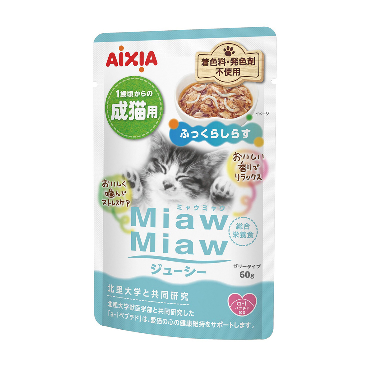 【ペット】ＭｉａｗＭｉａｗジューシー　ふっくらしらす　６０ｇ