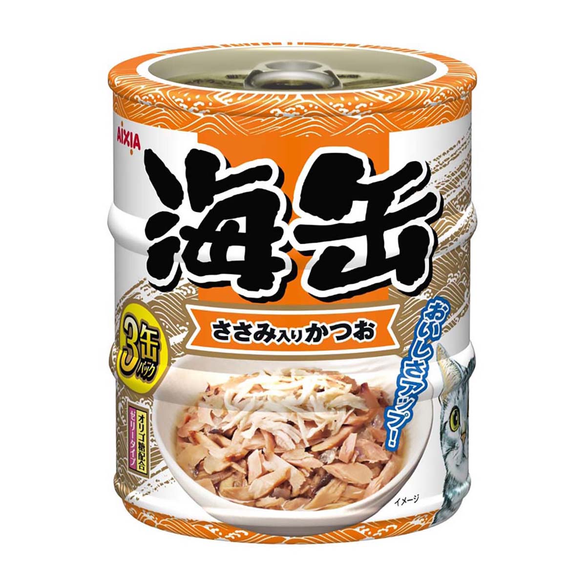 【ペット】海缶ミニ３Ｐ　ささみ入りかつお　６０ｇ×３