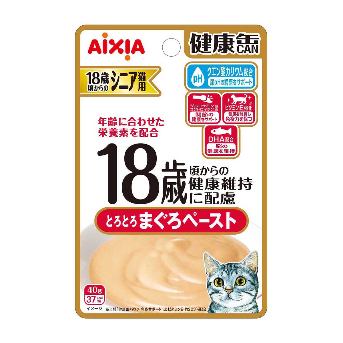 【ペット】健康缶パウチ　１８歳まぐろペースト　４０ｇ