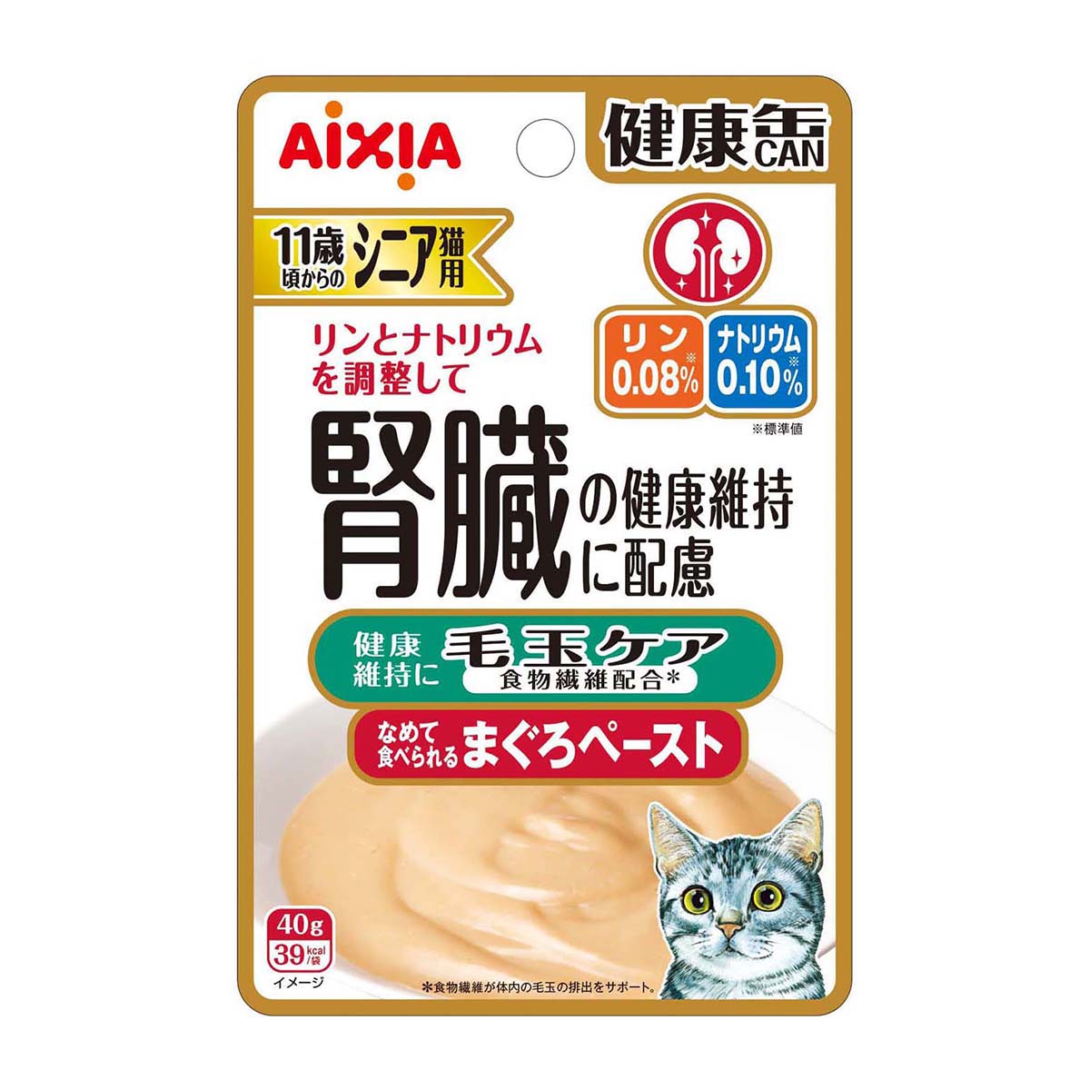 【ペット】健康缶パウチ　シニア猫用毛玉ケア　４０ｇ