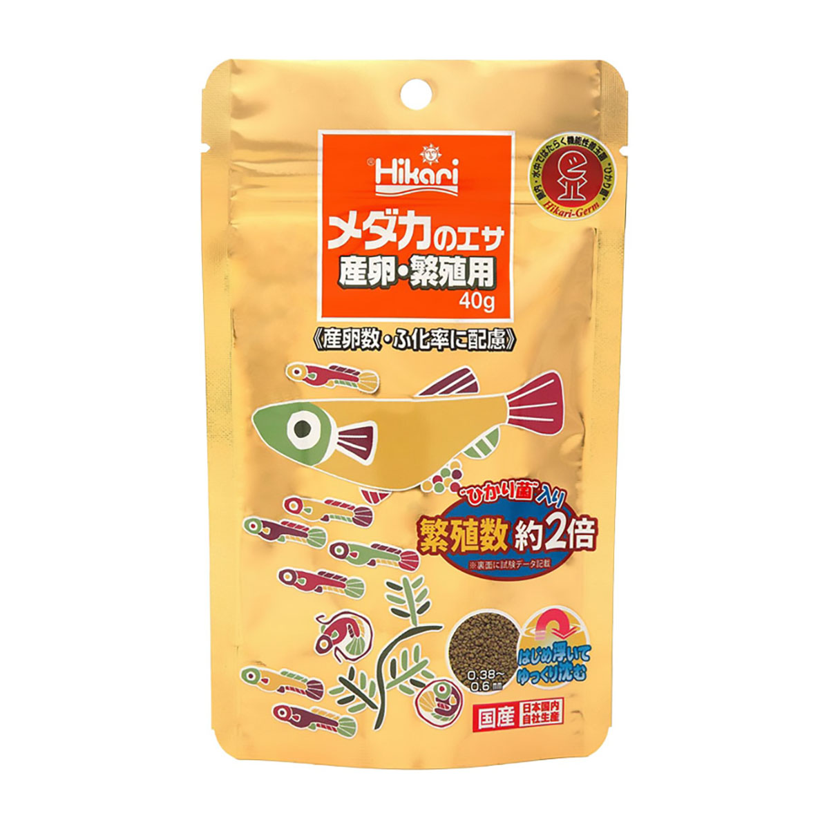ペット】ひかりメダカのエサ産卵繁殖用 40g | かぜとゆき