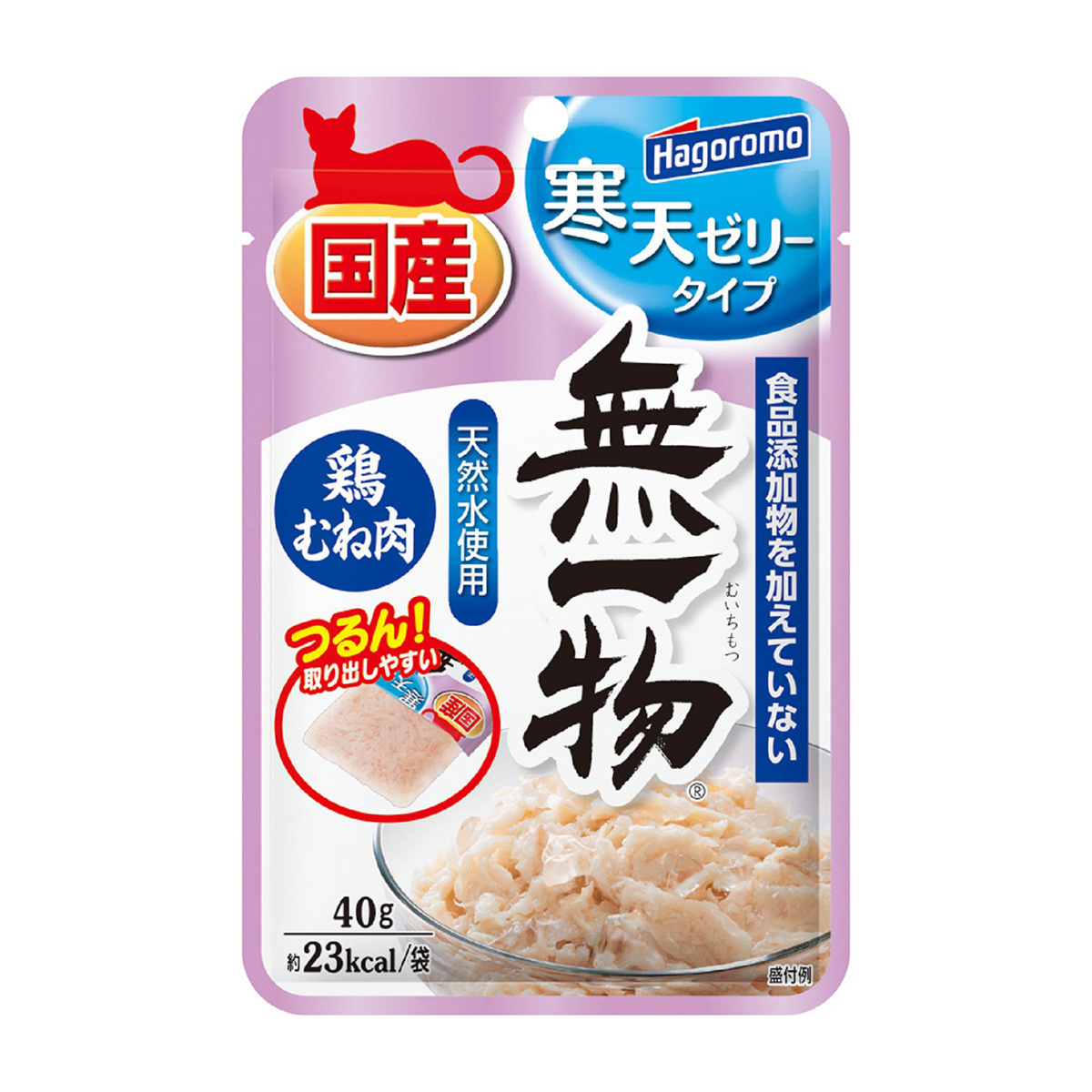 【ペット】無一物パウチ寒天ゼリータイプ　鶏むね肉　４０ｇ