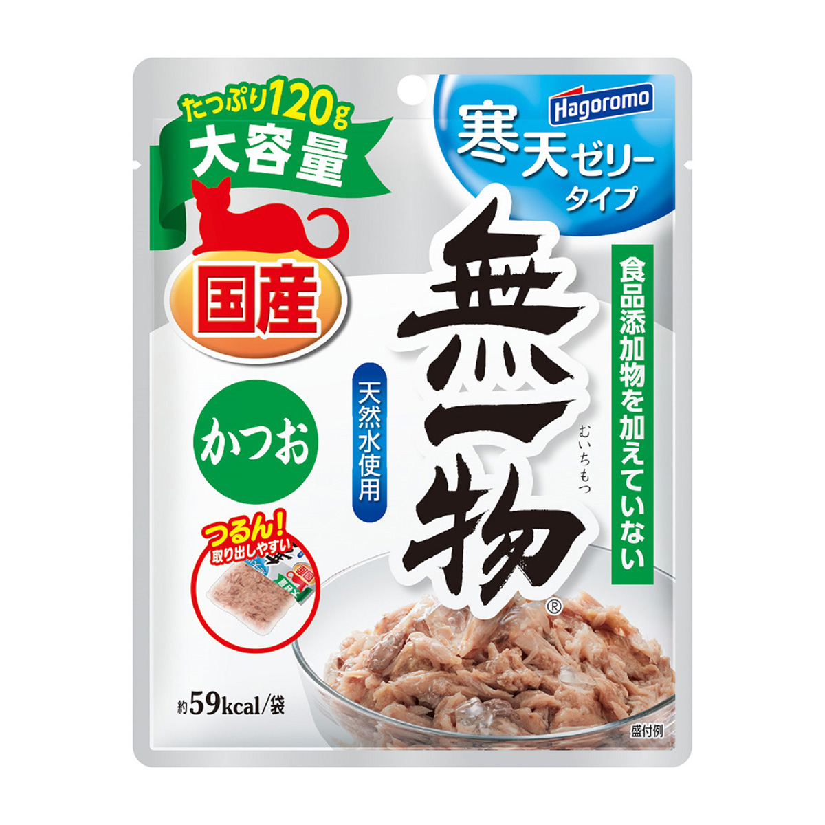 【ペット】無一物パウチ寒天ゼリーかつお　１２０ｇ