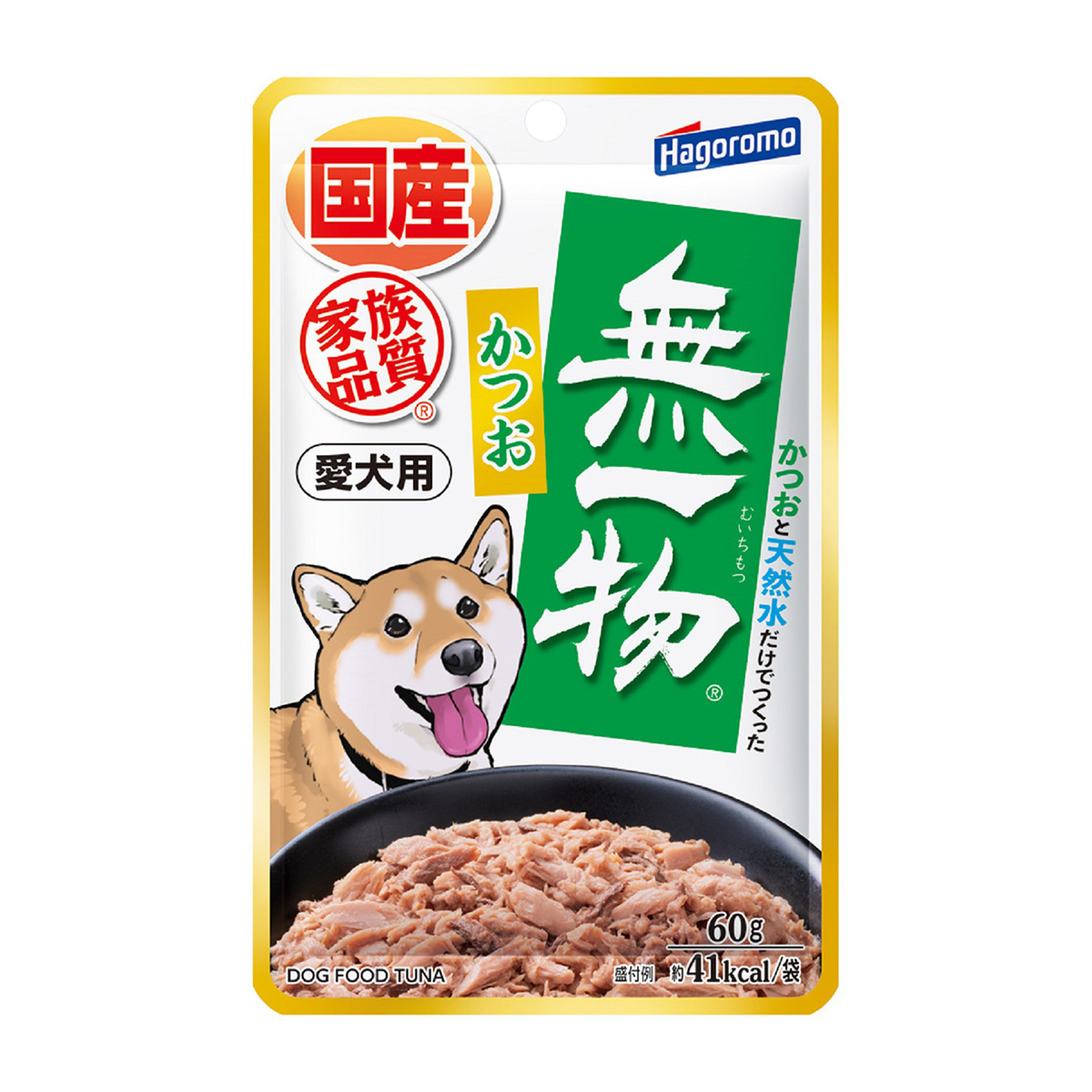 【ペット】愛犬用無一物パウチかつお　６０ｇ