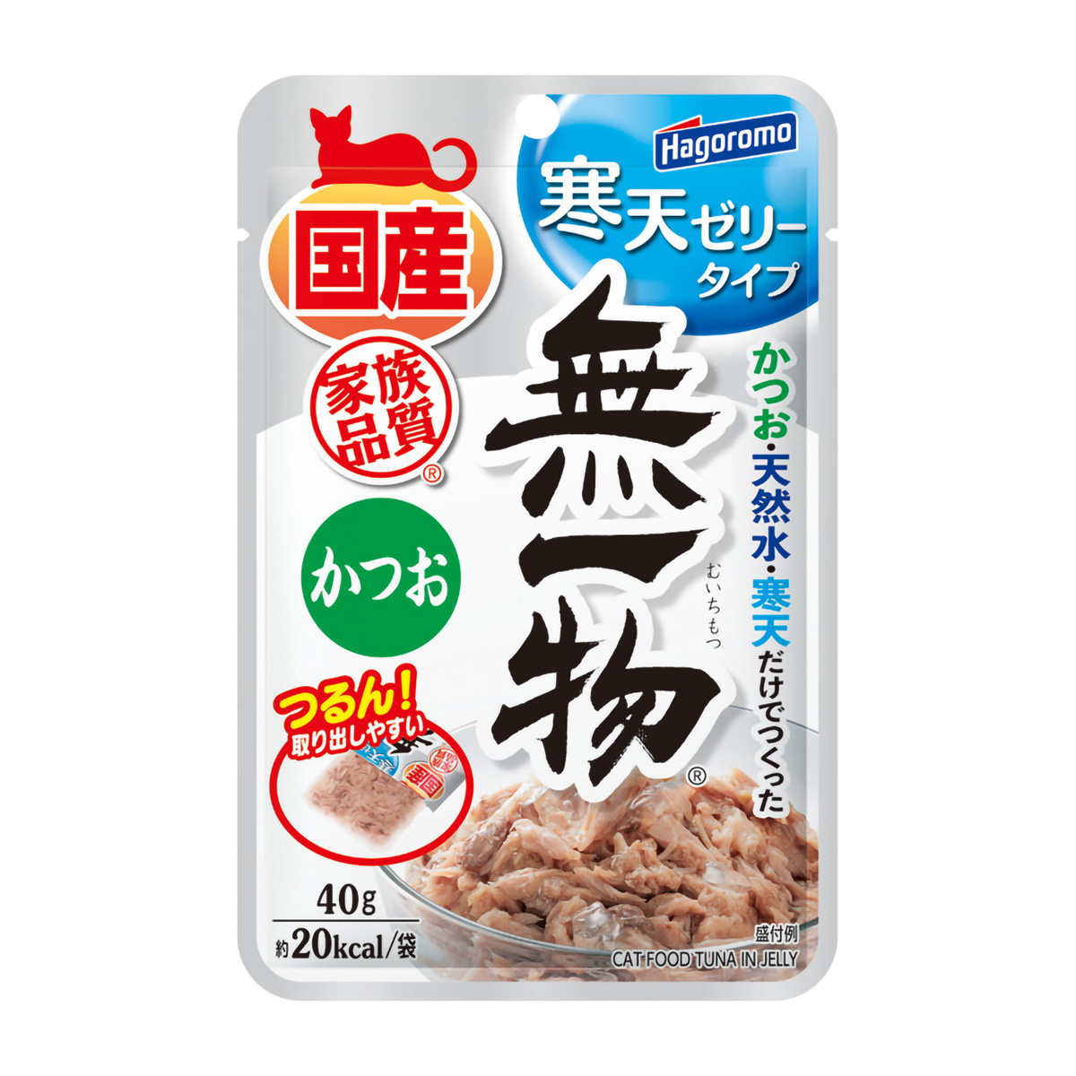 【ペット】無一物パウチ　寒天ゼリーかつお　４０ｇ